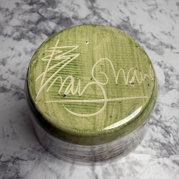 Belinda Brayshaw Pottery Irish Sheep Lamb Pot Vase Green Artist Signed - Picture 5 of 8